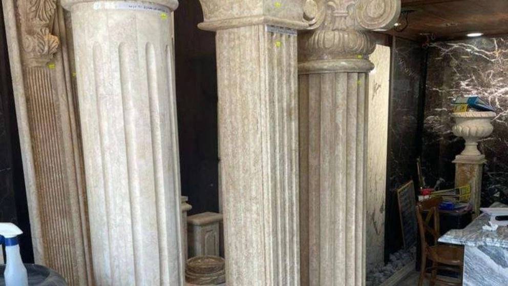 Production of Kazimi round stone columns